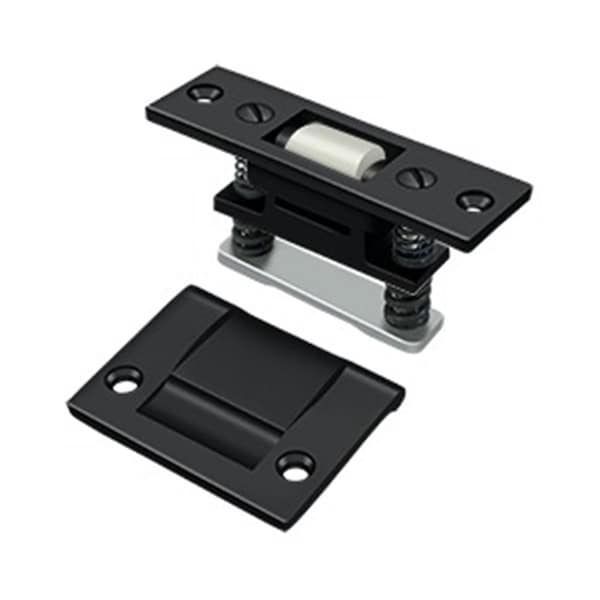 Dendesigns 3.32 x 1 in. Heavy Duty Brass Roller Catch, Paint Black DE2667505 - main